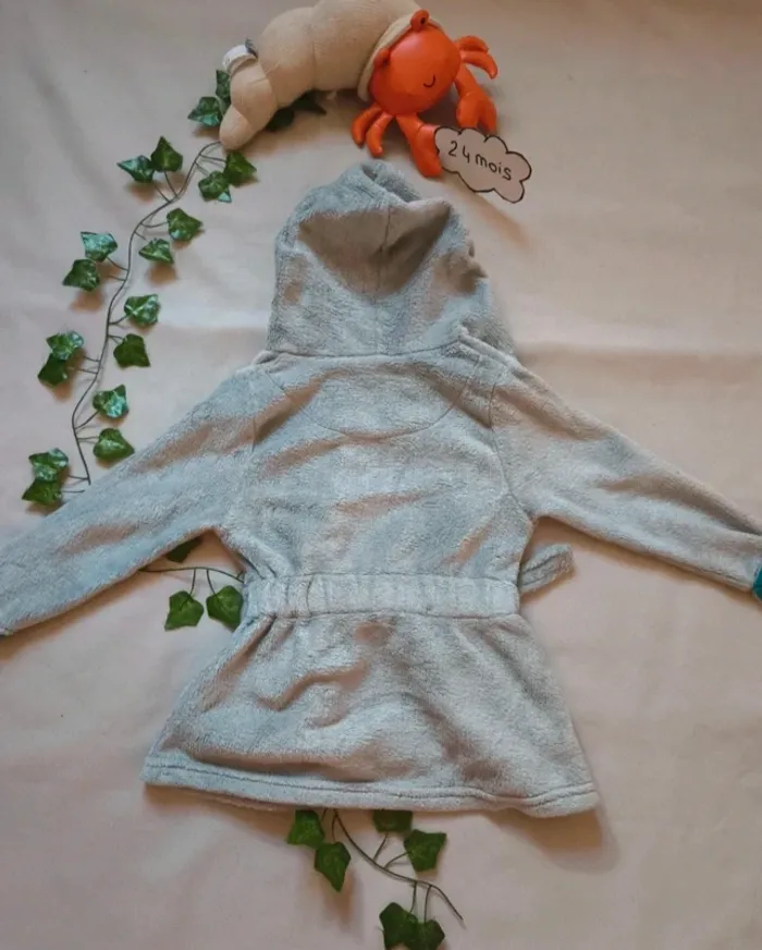 Robe de chambre grise & bleu 🍃tape a l'oeil - photo numéro 2