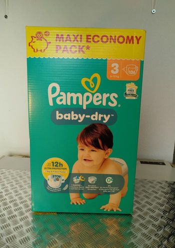 Pampers Baby Dry T3 x136 Couches 6-10kgs