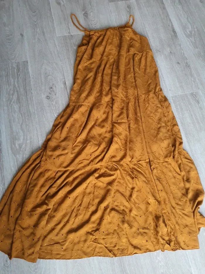 Robe longue marron taille 36 Promod