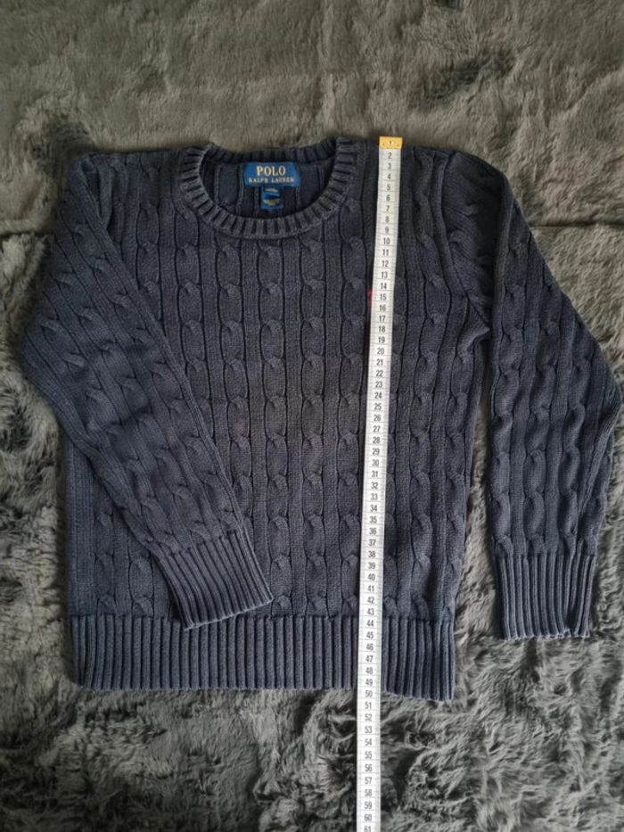 Pull torsadé Ralph Lauren bleu marine, 6-7 ans Enfant - photo numéro 9
