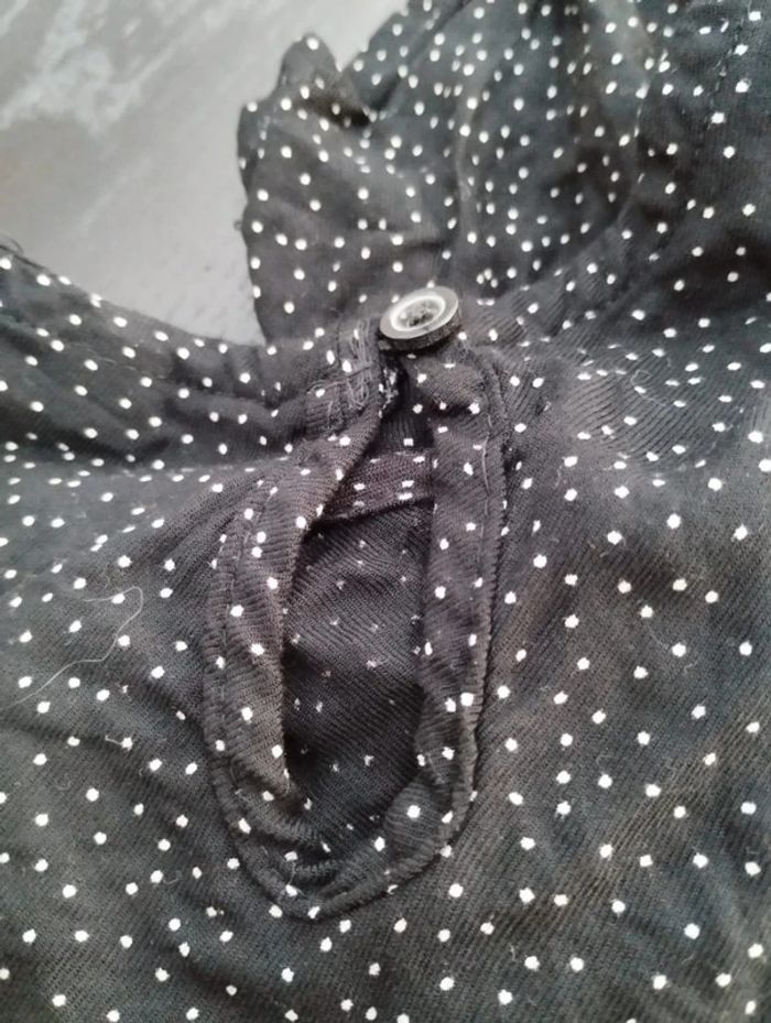 Blouse en viscose noire et blanche 4 ans - photo numéro 3