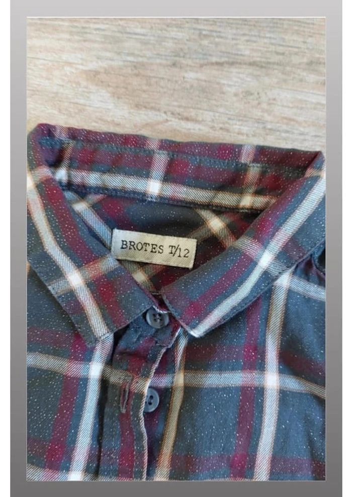 Chemise à carreaux brotes 12 ans - photo numéro 2