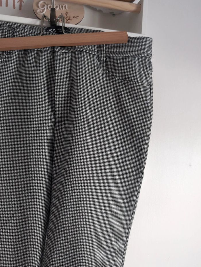 Pantalon droit pied de poule - photo numéro 3