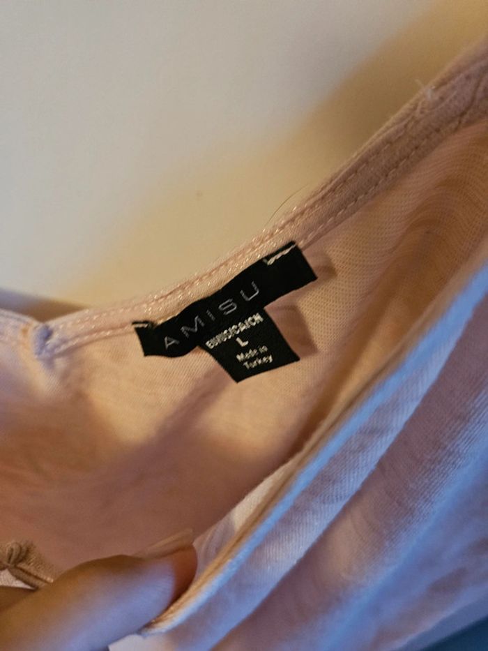 Tee-shirt rose pailleté - photo numéro 3