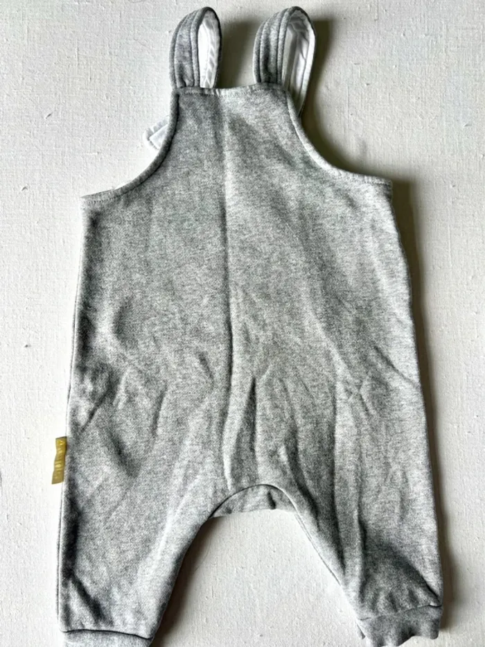 Ensemble Petit Béguin – 12 mois 74 cm - salopette paresseux + tee-shirt manches longues - photo numéro 3