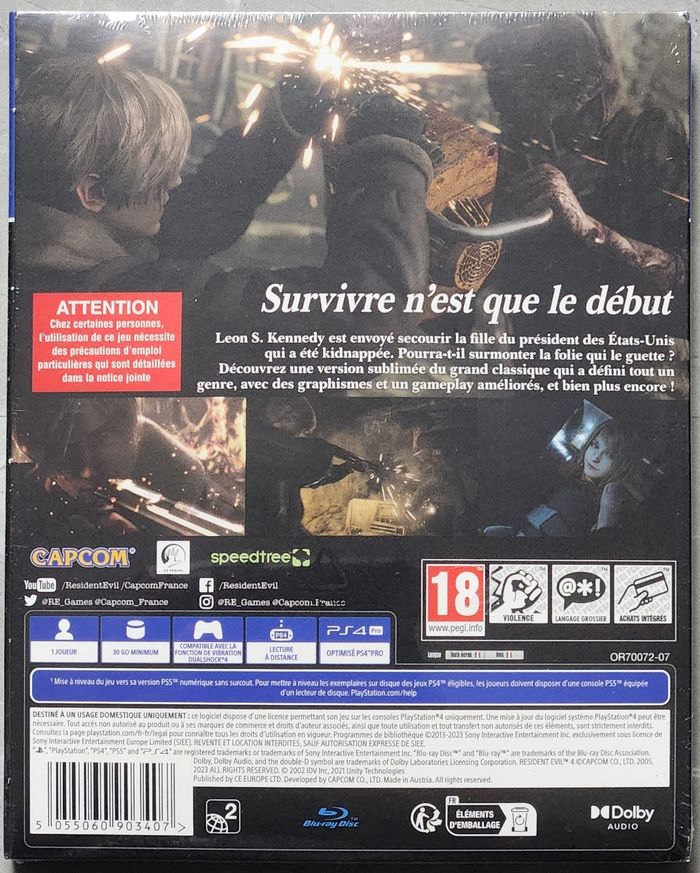 Résident Evil 4 Remake Ps4 Édition Steelbook (Version Française) neuf sous Blister - photo numéro 2