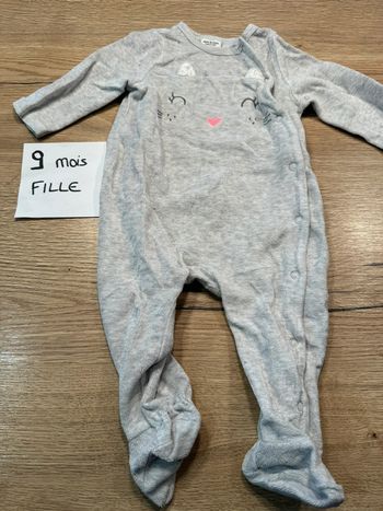 Pyjama fille velours