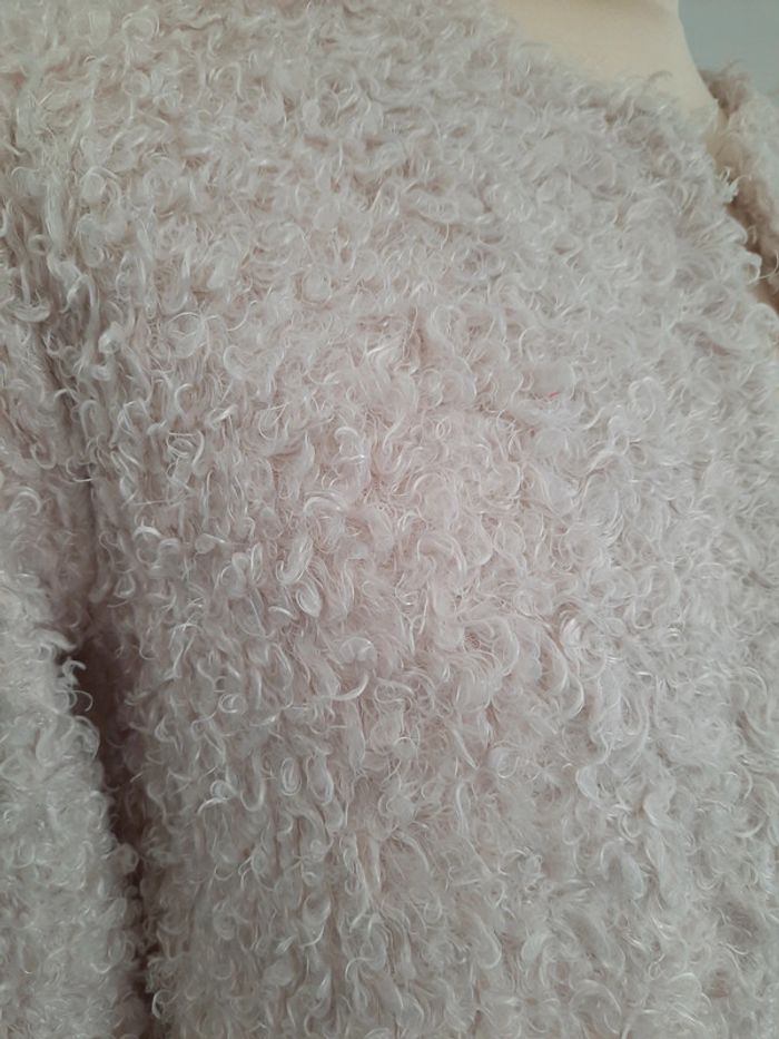 Veste beige femme teddy H&M 34 #lora11femme34 - photo numéro 5