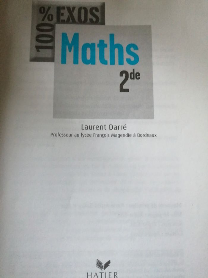 🌸Livre mathématiques seconde 100%exos 🌸 - photo numéro 3