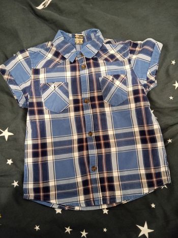 Chemise bleu "rayures" _ 4 ans