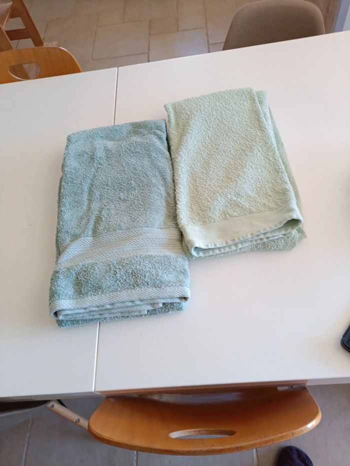 Serviette de toilette, de bain x 2 - photo numéro 2