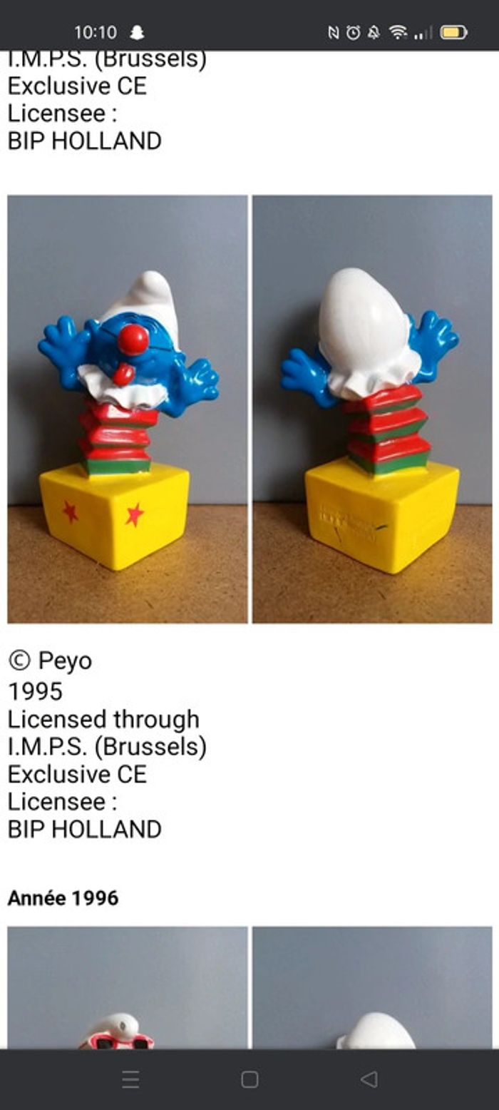Figurine bouchon Schtroumpfs 1995 Peyo - photo numéro 11