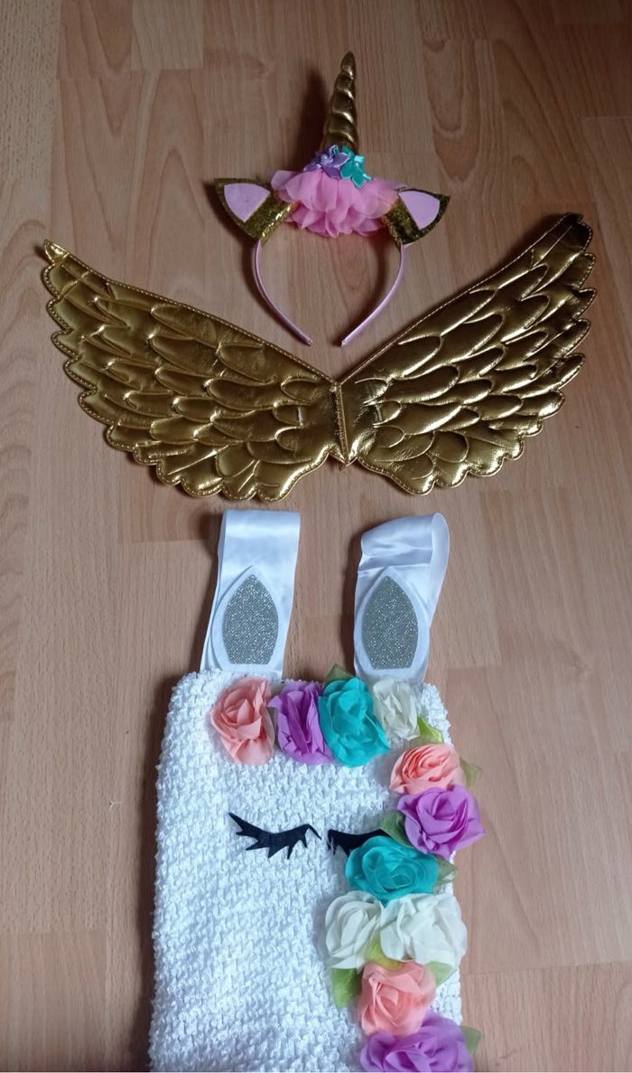 Déguisement licorne bustier blanc 4-5ans - photo numéro 2