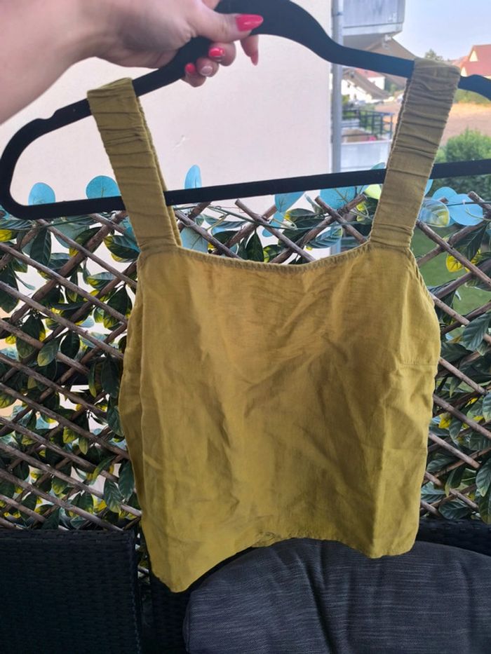 Débardeur lin vert , taille 38 , neuf, femme