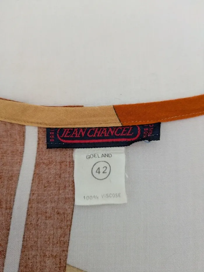 T-shirt d'été vintage - Jean Chancel - taille 38 - photo numéro 7