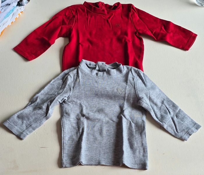 Lot de 2 Tee-shirts manches longues 12mois