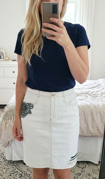 Pause Café - Jupe blanche - Article neuf 