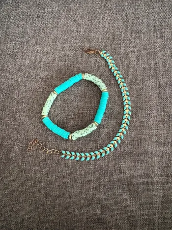 Lot de 2 bracelets bleus