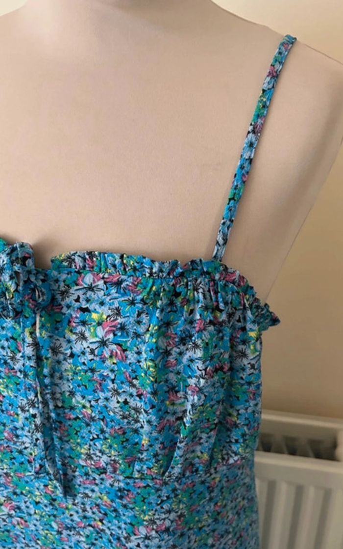 Robe longue fleurie, bleue, Only - photo numéro 3