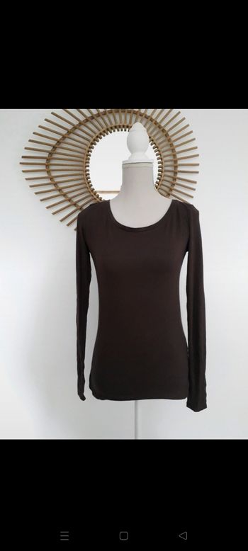 Tee-shirt ML marron cache cache