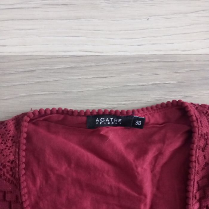 Gilet femme Bordeaux Agathe Velmont taille 38 - photo numéro 2