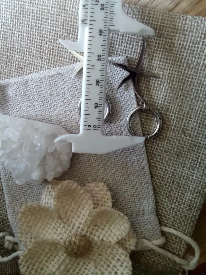 Petites créoles étoiles de mer argentées - photo numéro 2