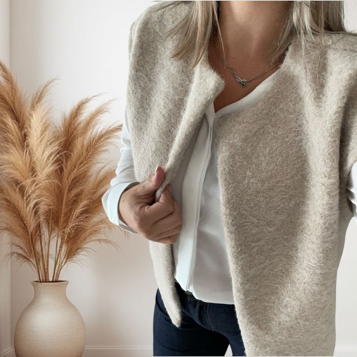 Gilet sans manches beige TU - photo numéro 2