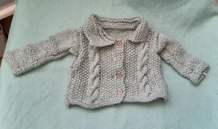 Gilet en laine 0-1-2 mois fille