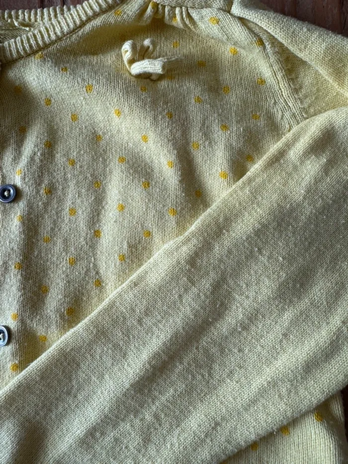 Gilet jaune à pois - photo numéro 3