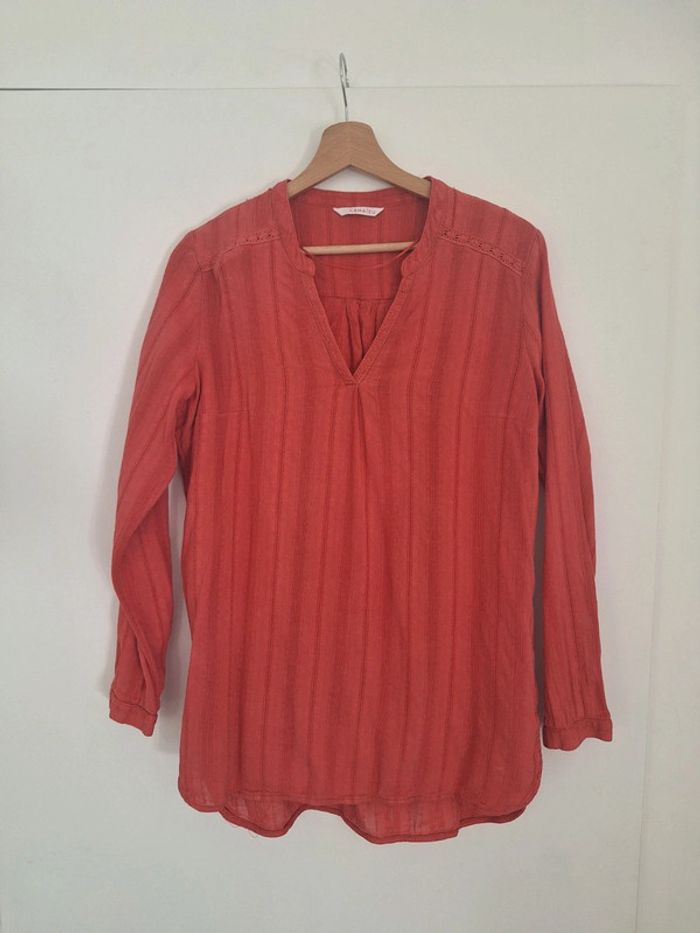 Blouse haut Camaïeu rouge femme L 40