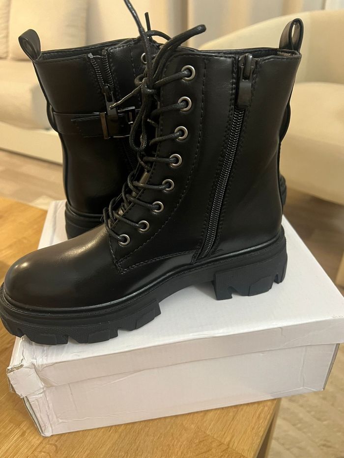 Bottine noir style rangers - photo numéro 2