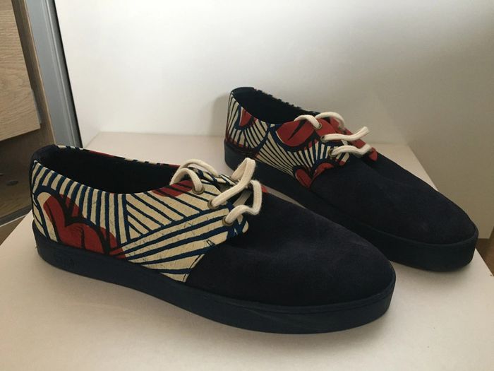 Sneackers basket wax cuir Panafrica