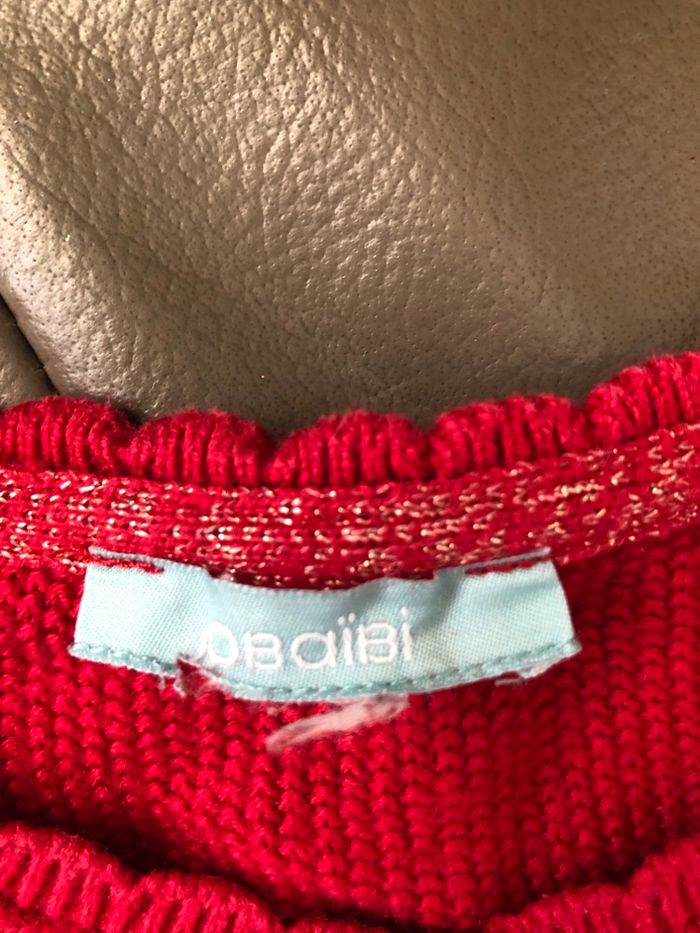 Gilet bordeaux fille Obaibi - photo numéro 4