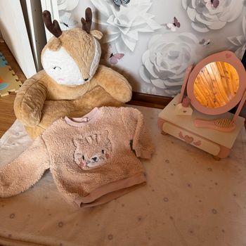 Pull molletonné fille, très chaud - T18mois - Gémo 