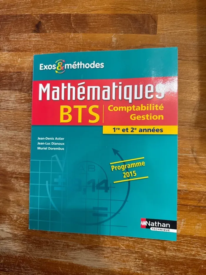 Livre mathématiques, BTS, comptabilité, gestion