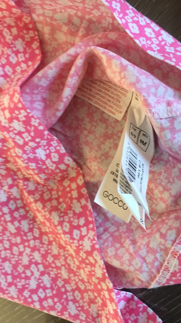 Chemise GOCCO 6/9m - Neuf fleurs style liberty - photo numéro 5