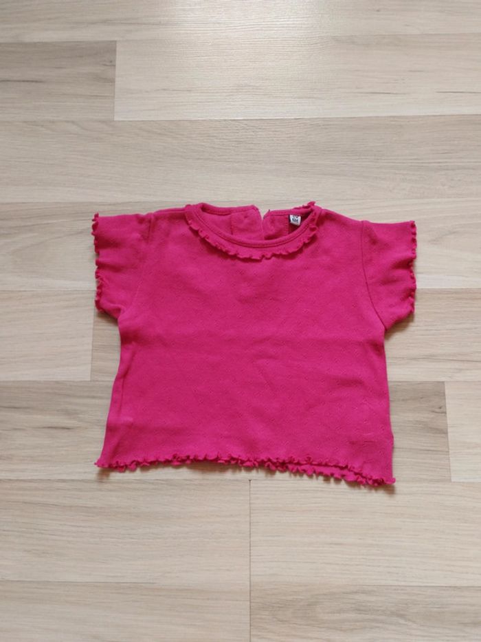 Lot de 2 tee-shirts manches courtes 6 mois - photo numéro 2