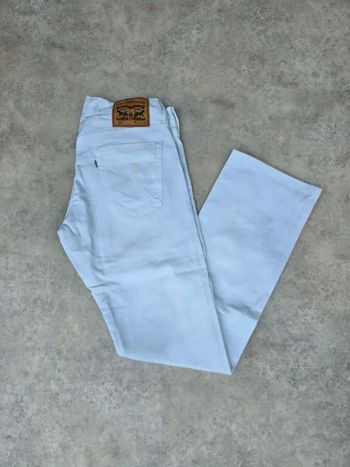 Jeans Levi's 514 W32 FR42 L32 coupe droite blanc Homme Men pan374b
