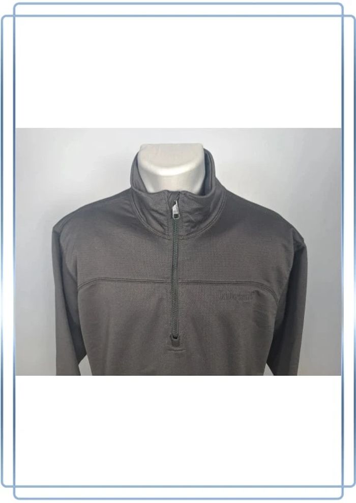 Sweat quart de zip vintage timberland noir homme- taille L - brodé (366) - photo numéro 2