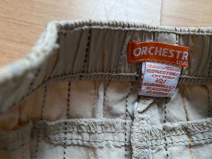 Joli short beige à rayures Orchestra T. 18 mois/80 cm garçon TBE - photo numéro 5