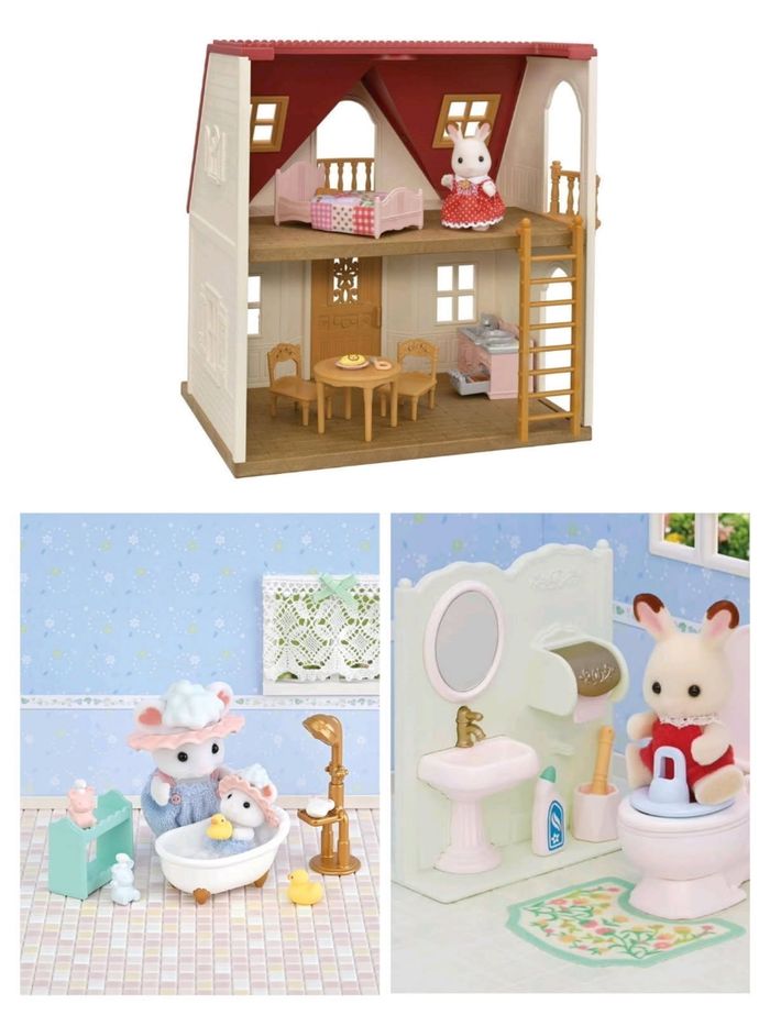 Le cosy cottage les toilettes et le bain des frères souris marshmallow - photo numéro 2