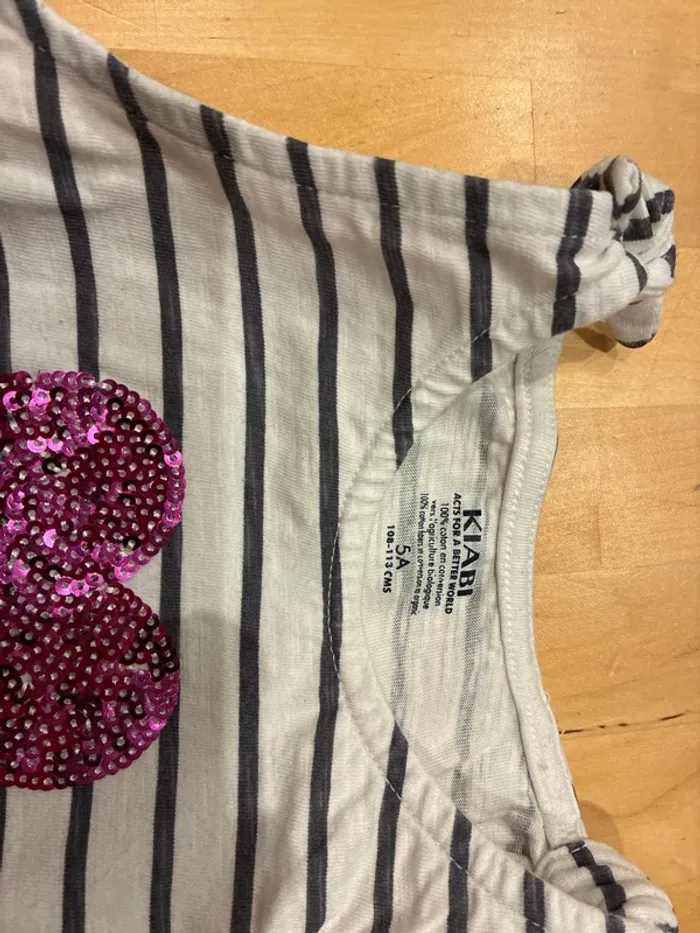 Débardeur kiabi 5 ans rayé bleu et blanc - photo numéro 3