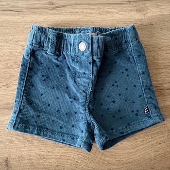 Short velours 12 mois