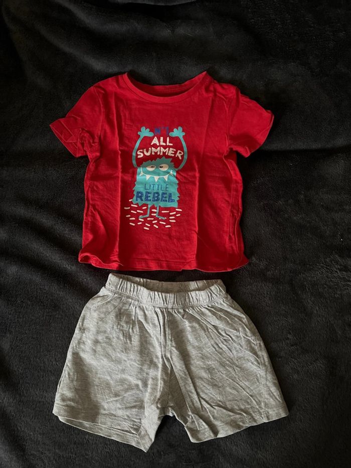 Pyjama short mixte Little rebel taille 2 -  3 ans