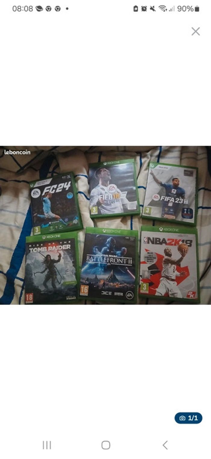 Lot de Jeux x box one x