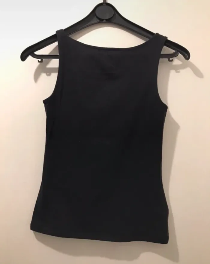 Débardeur Marcel unisexe H&M noir taille 12ans - photo numéro 2