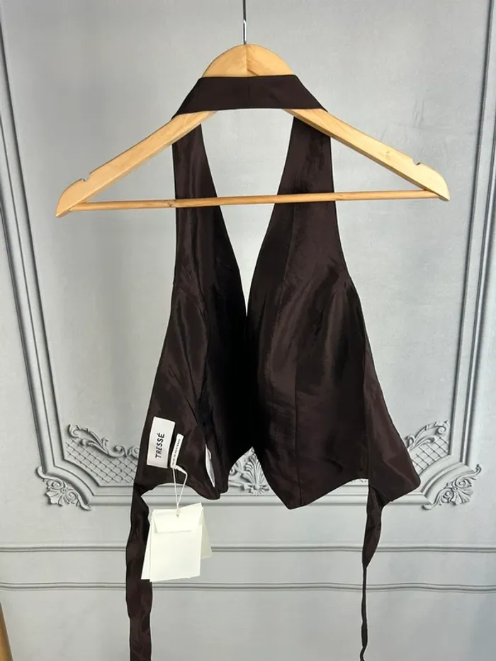 Veston Tressé Marron T2 / M neuf - photo numéro 4