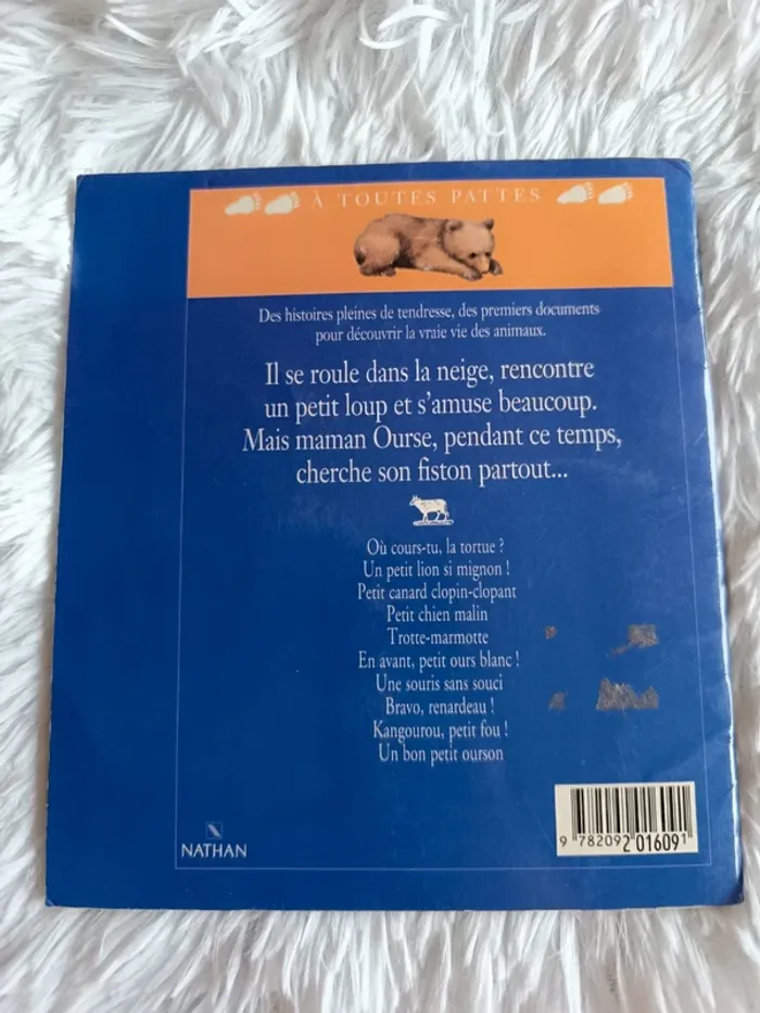Livre Un bon petit ourson _ A toutes pattes _ Nathan ( vintage 1999 ) - photo numéro 10
