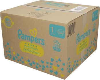Pampers Couches Premium Protection Taille 1, 180 pièces