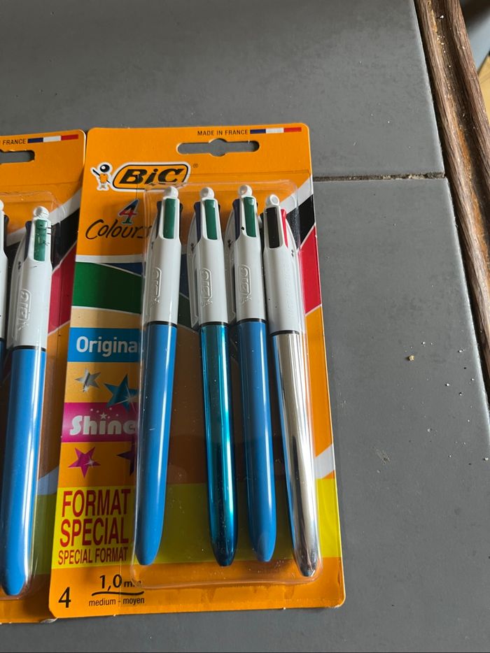 Lot neuf de 6 paquets de 4 crayons bic 4 couleurs - photo numéro 2